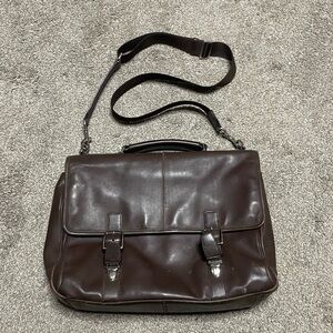 Men’s Coach Lexington Leather Flap Business Briefcase